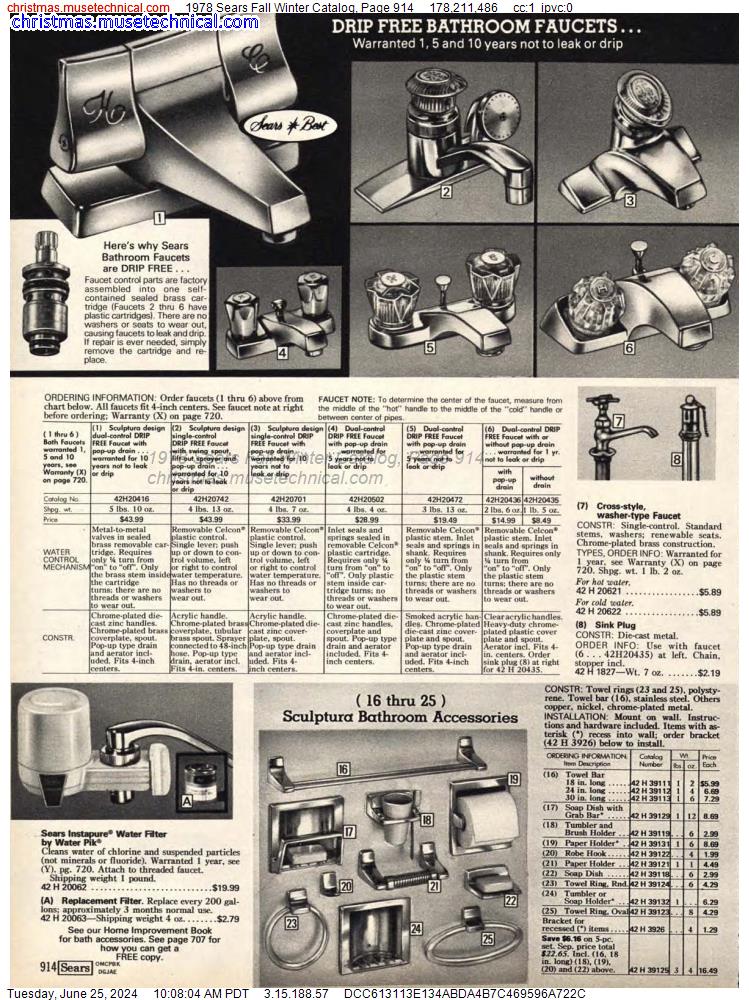 1978 Sears Fall Winter Catalog, Page 914