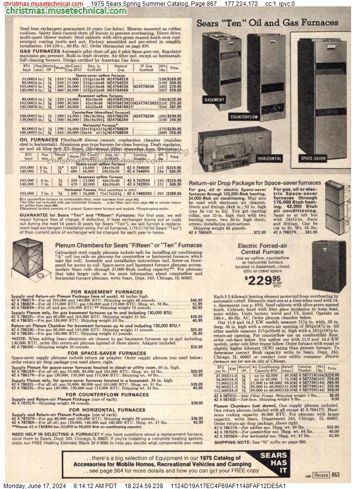 1975 Sears Spring Summer Catalog, Page 867