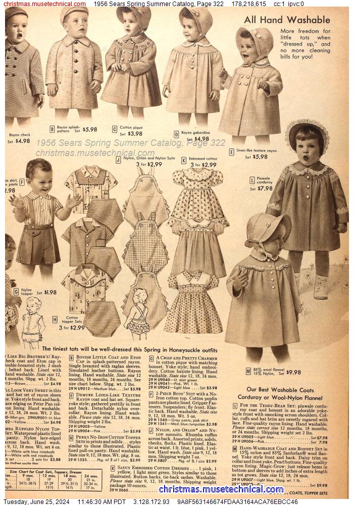 1956 Sears Spring Summer Catalog, Page 322