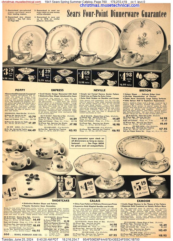 1941 Sears Spring Summer Catalog, Page 760