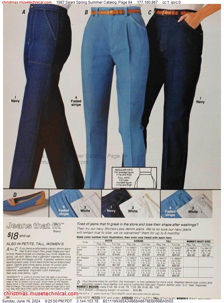 1987 Sears Spring Summer Catalog, Page 94