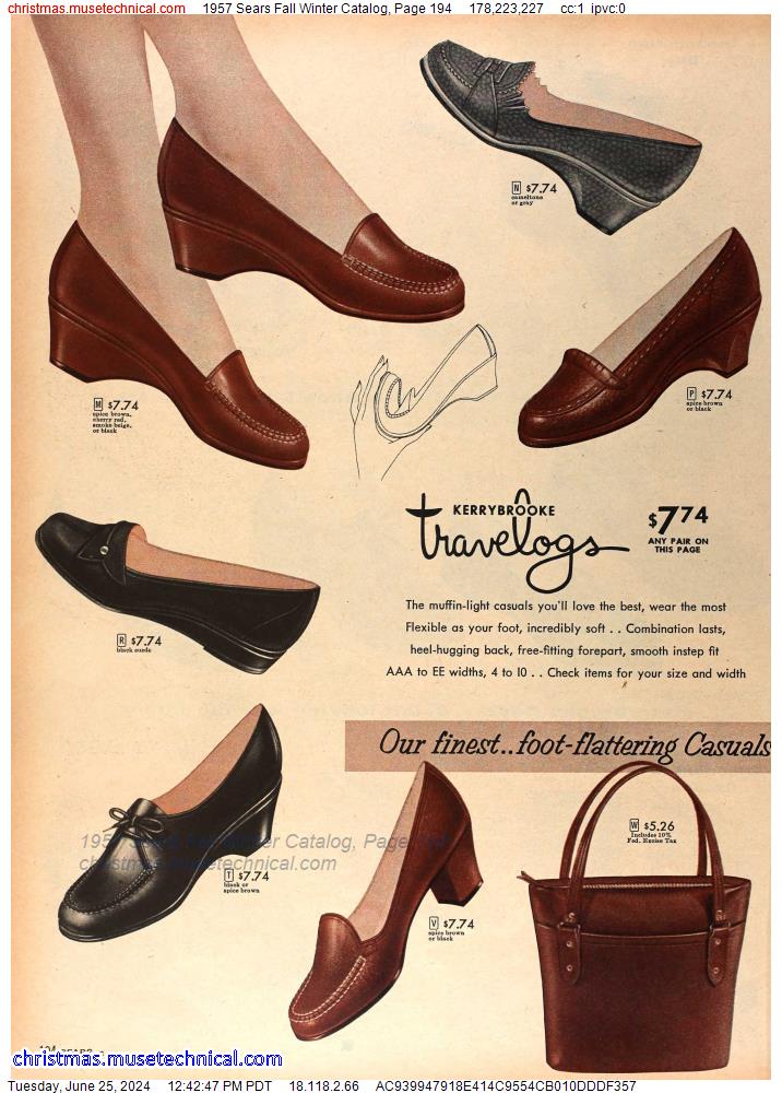 1957 Sears Fall Winter Catalog, Page 194