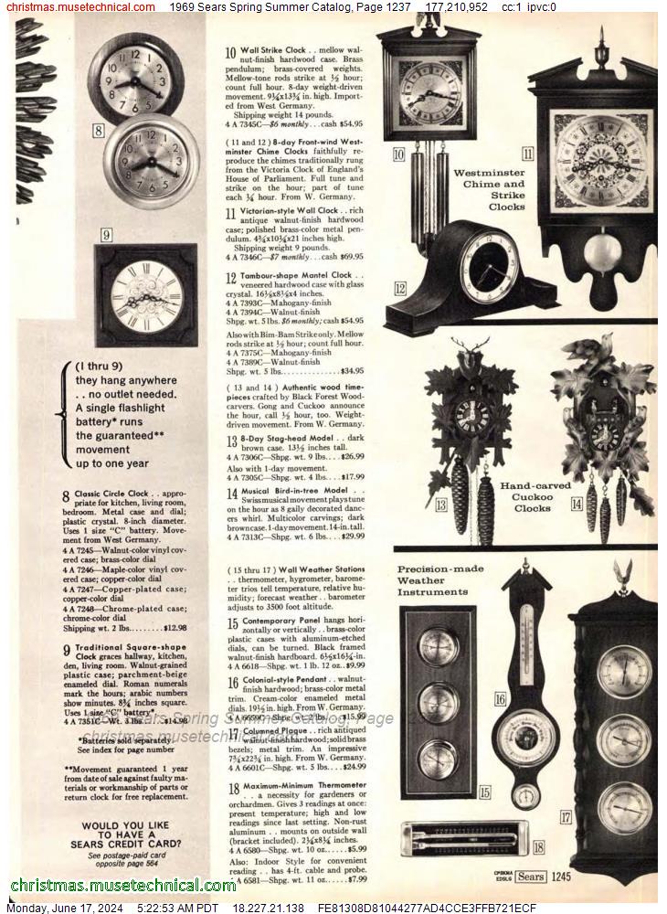 1969 Sears Spring Summer Catalog, Page 1237