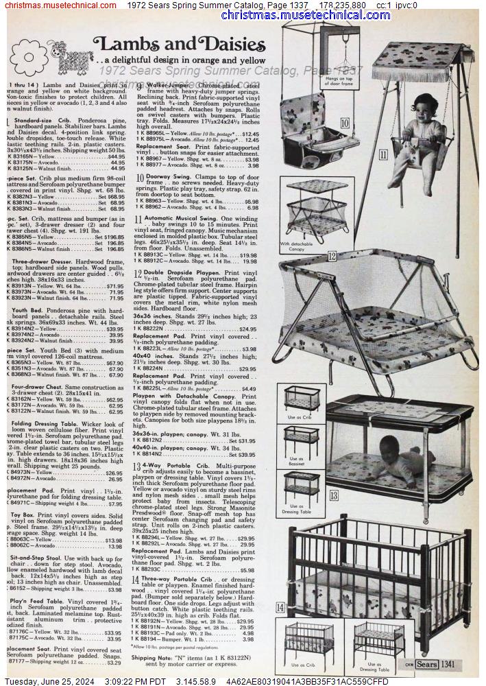 1972 Sears Spring Summer Catalog, Page 1337