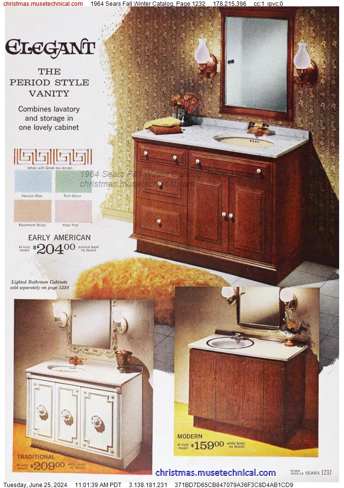 1964 Sears Fall Winter Catalog, Page 1232