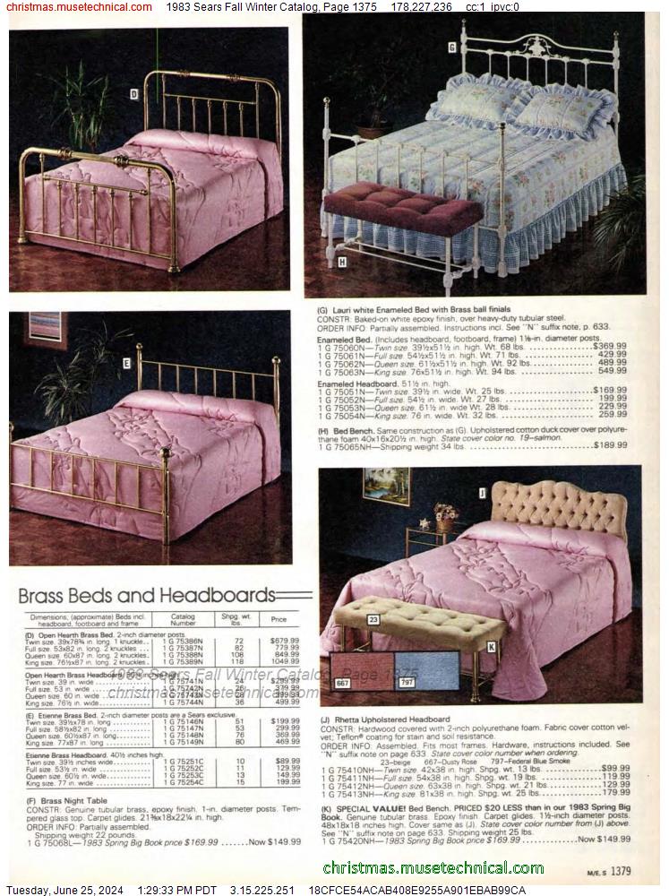 1983 Sears Fall Winter Catalog, Page 1375