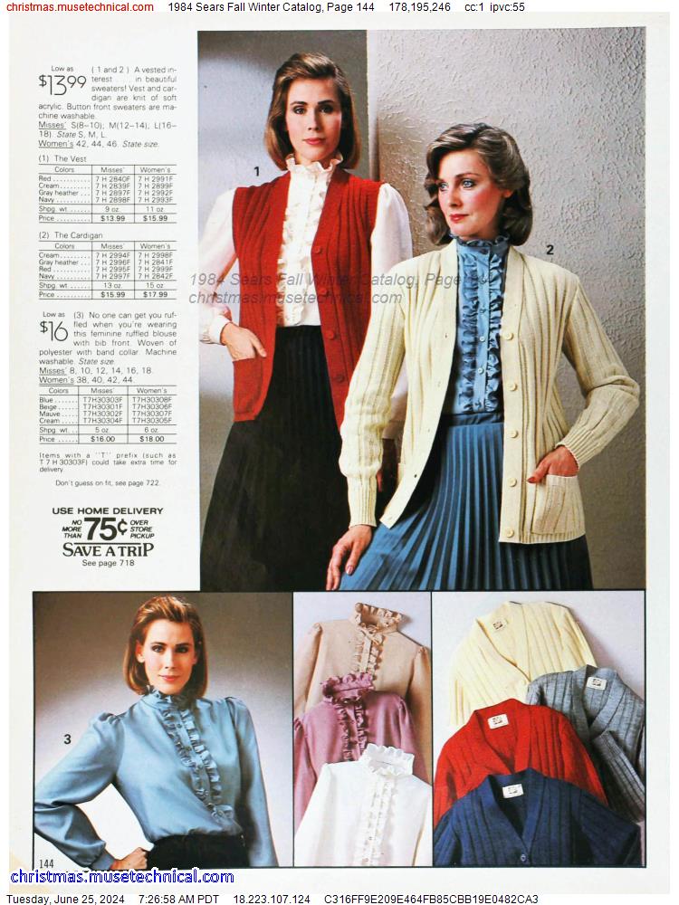 1984 Sears Fall Winter Catalog, Page 144