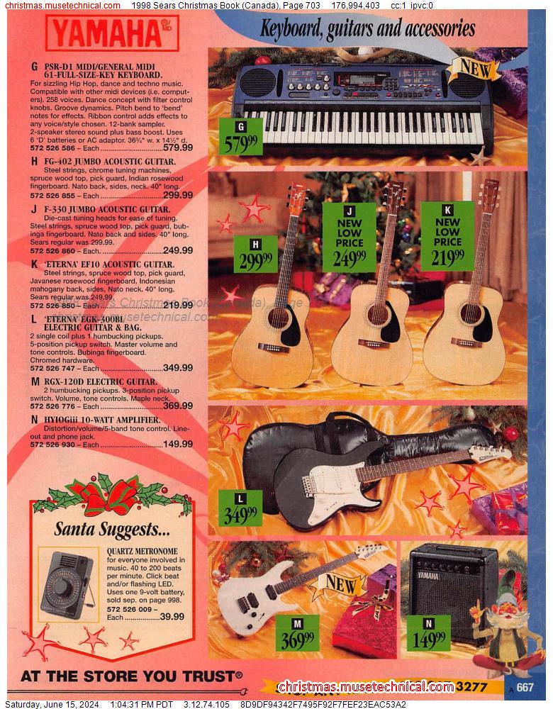 1998 Sears Christmas Book (Canada), Page 703
