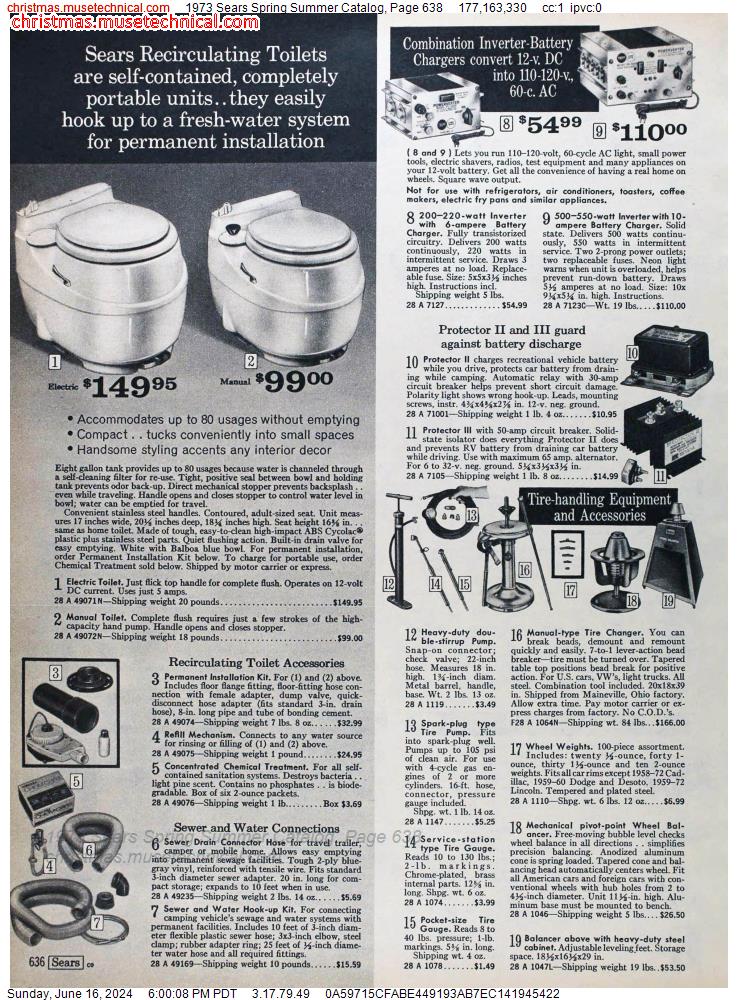 1973 Sears Spring Summer Catalog, Page 638