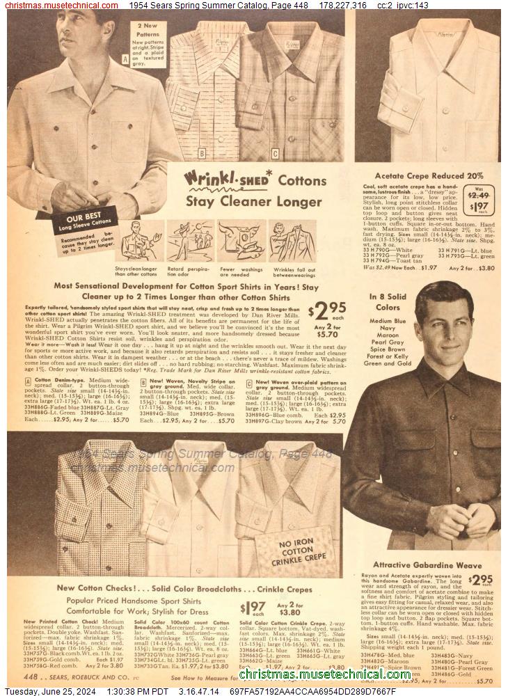 1954 Sears Spring Summer Catalog, Page 448