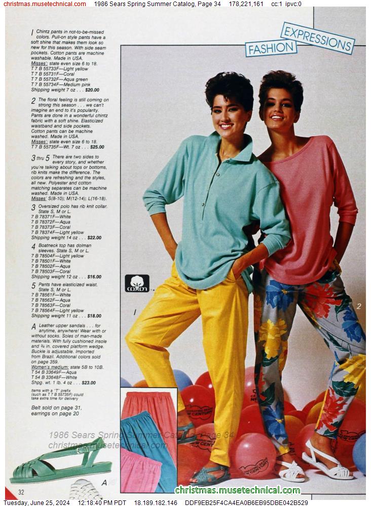 1986 Sears Spring Summer Catalog, Page 34