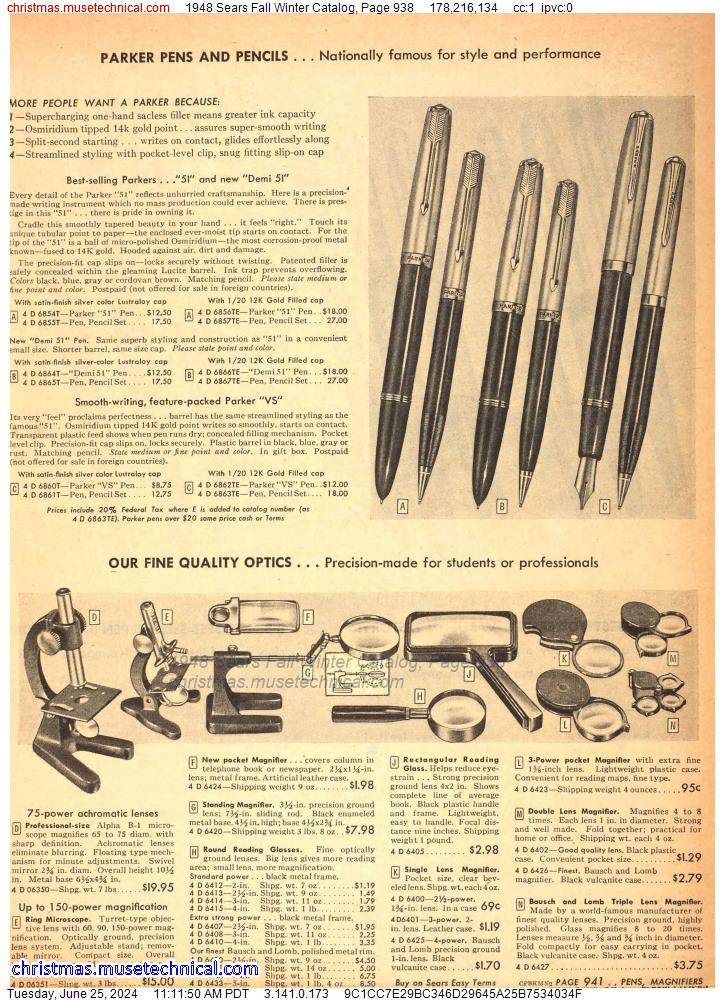 1948 Sears Fall Winter Catalog, Page 938