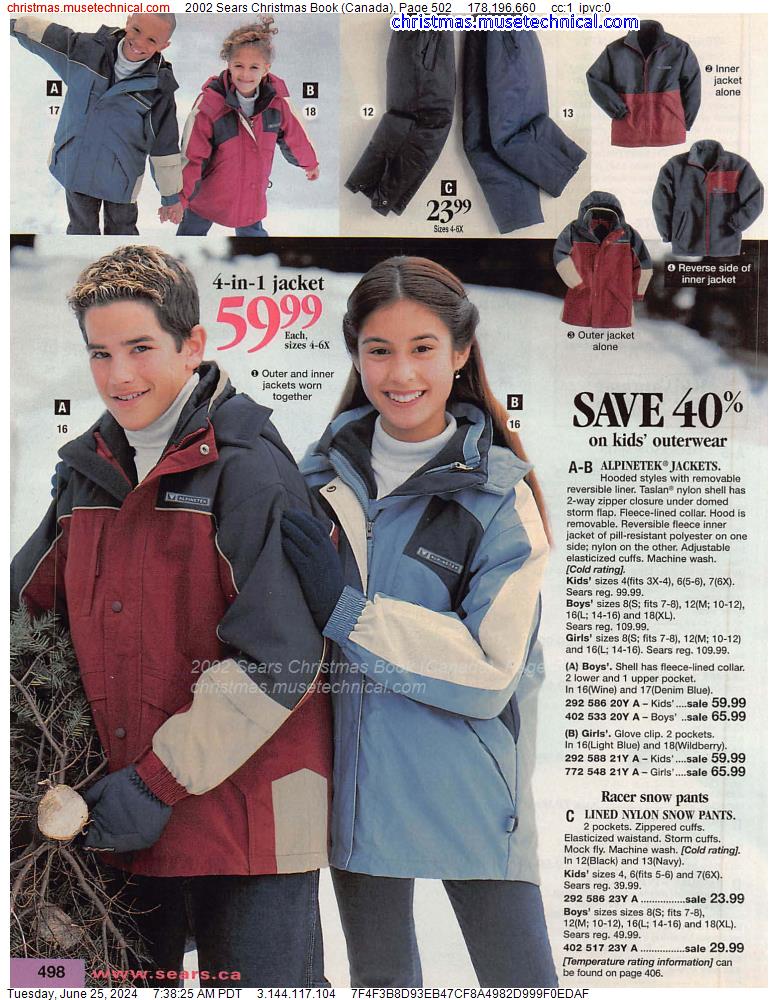 2002 Sears Christmas Book (Canada), Page 502
