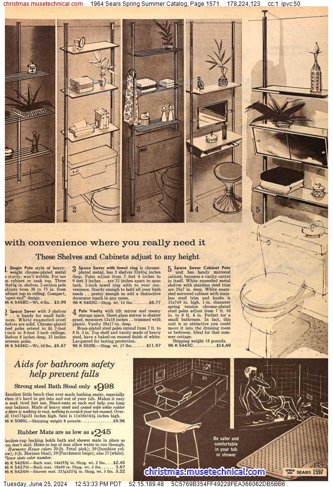 1964 Sears Spring Summer Catalog, Page 1571