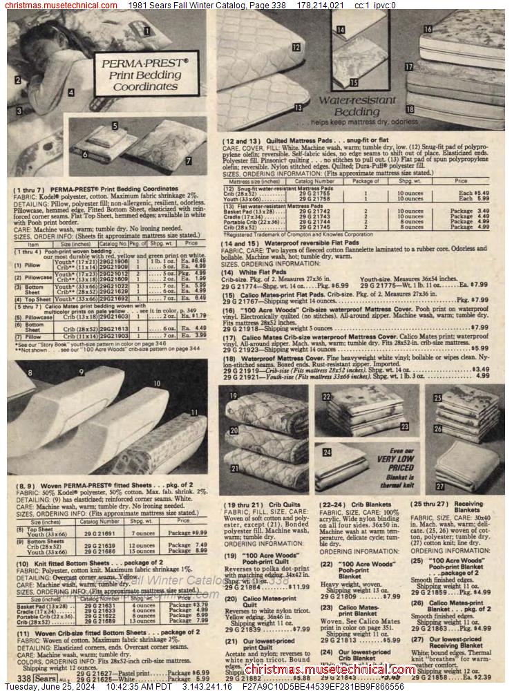 1981 Sears Fall Winter Catalog, Page 338