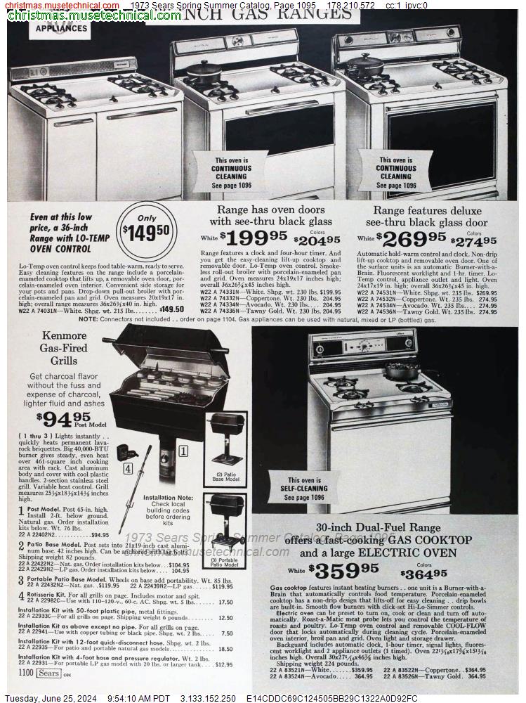 1973 Sears Spring Summer Catalog, Page 1095