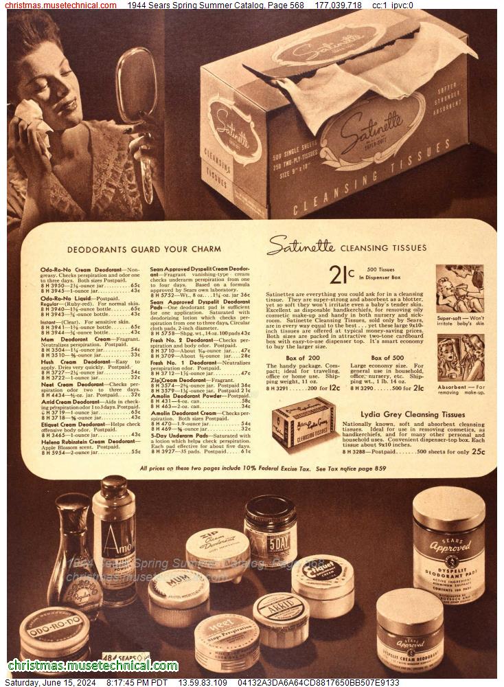 1944 Sears Spring Summer Catalog, Page 568