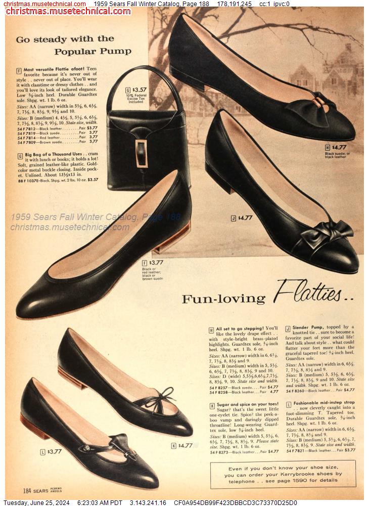 1959 Sears Fall Winter Catalog, Page 188