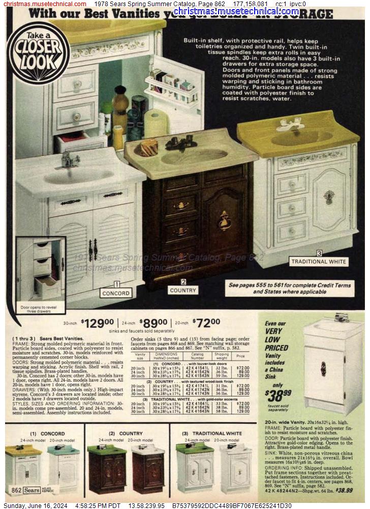 1978 Sears Spring Summer Catalog, Page 862