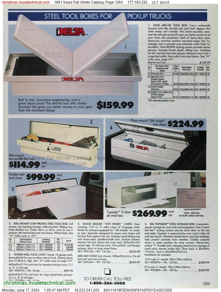 1991 Sears Fall Winter Catalog, Page 1264