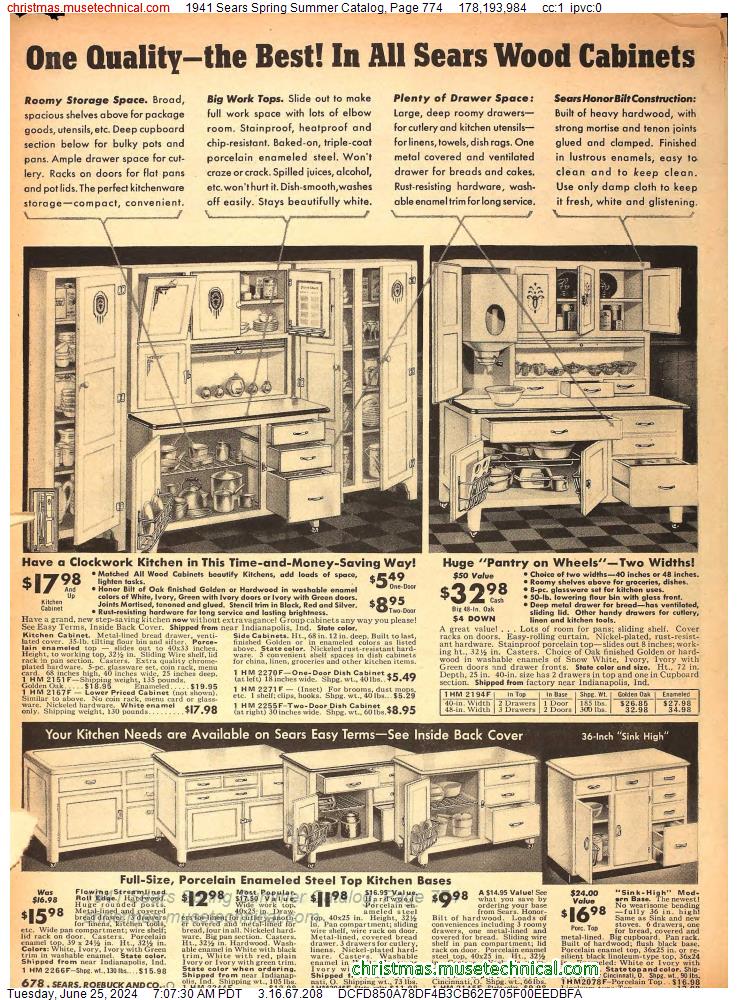 1941 Sears Spring Summer Catalog, Page 774