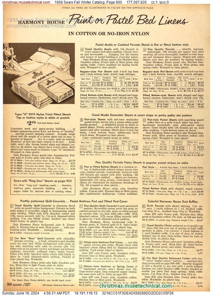 1958 Sears Fall Winter Catalog, Page 900