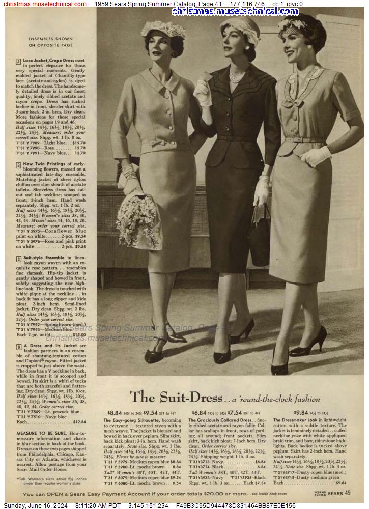 1959 Sears Spring Summer Catalog, Page 41