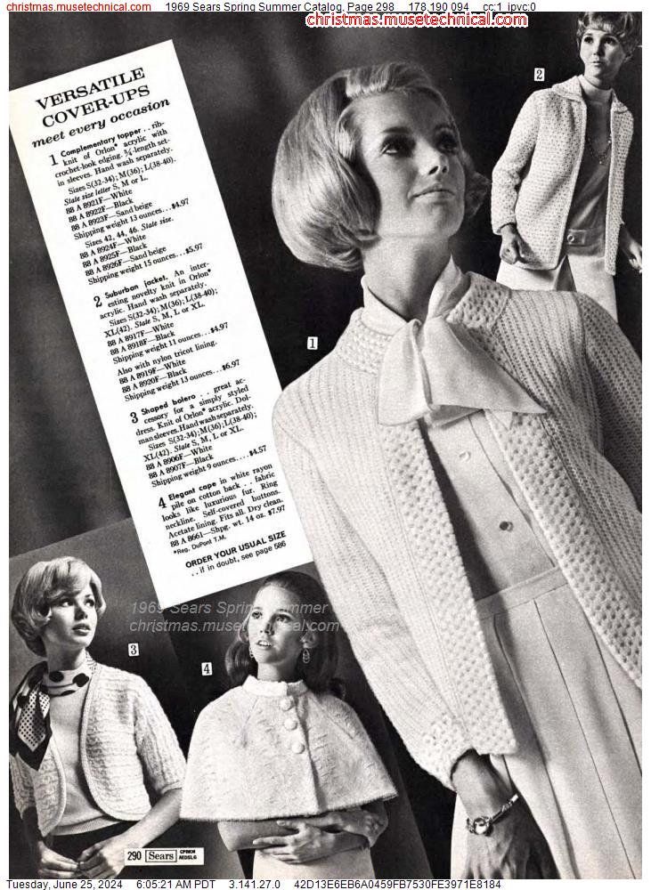 1969 Sears Spring Summer Catalog, Page 298