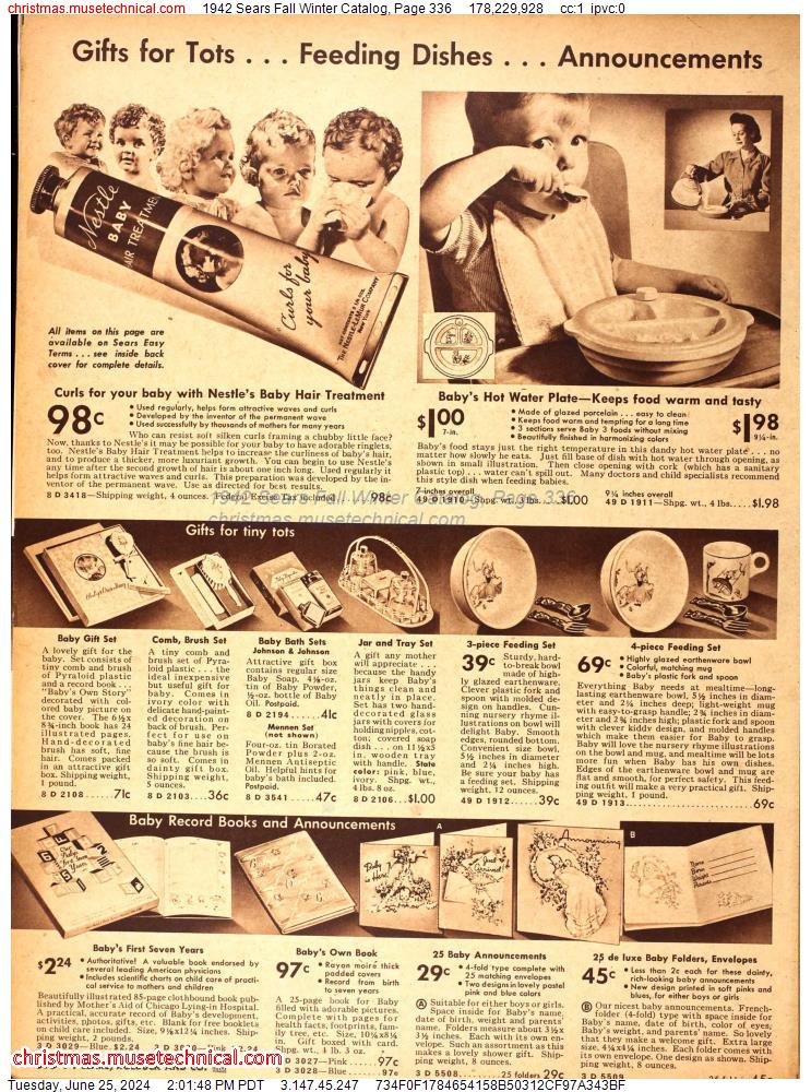 1942 Sears Fall Winter Catalog, Page 336