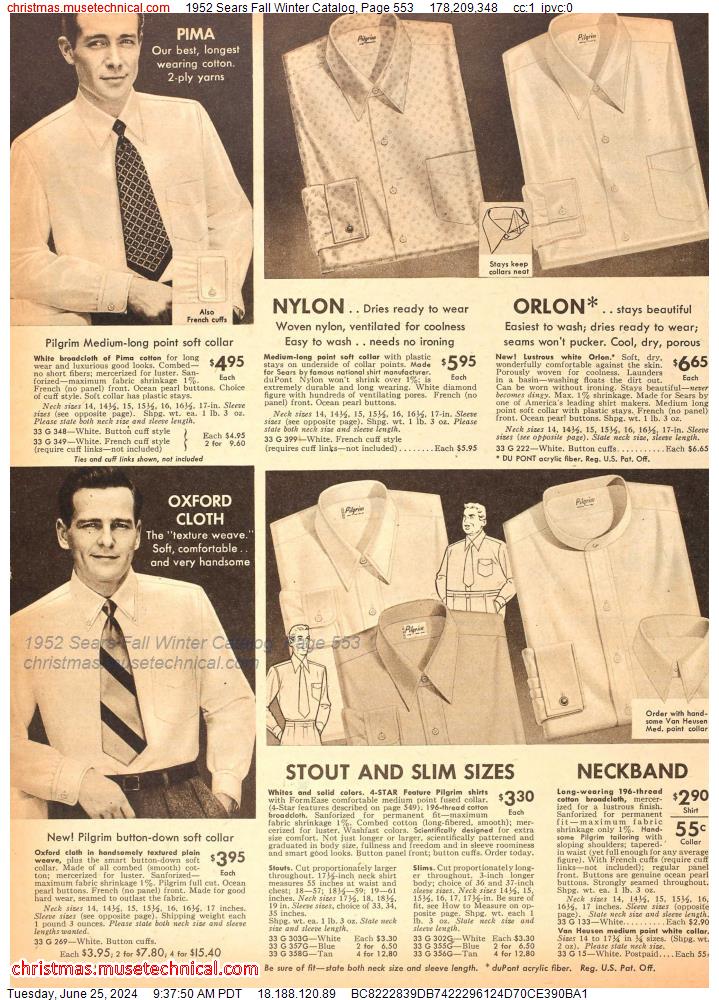 1952 Sears Fall Winter Catalog, Page 553