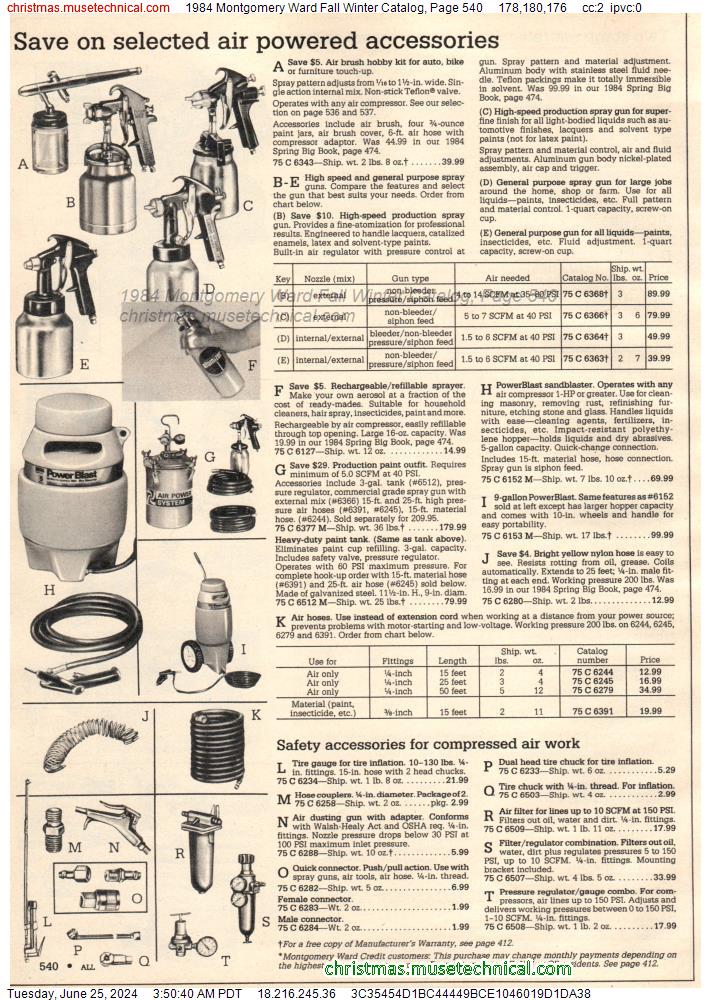 1984 Montgomery Ward Fall Winter Catalog, Page 540