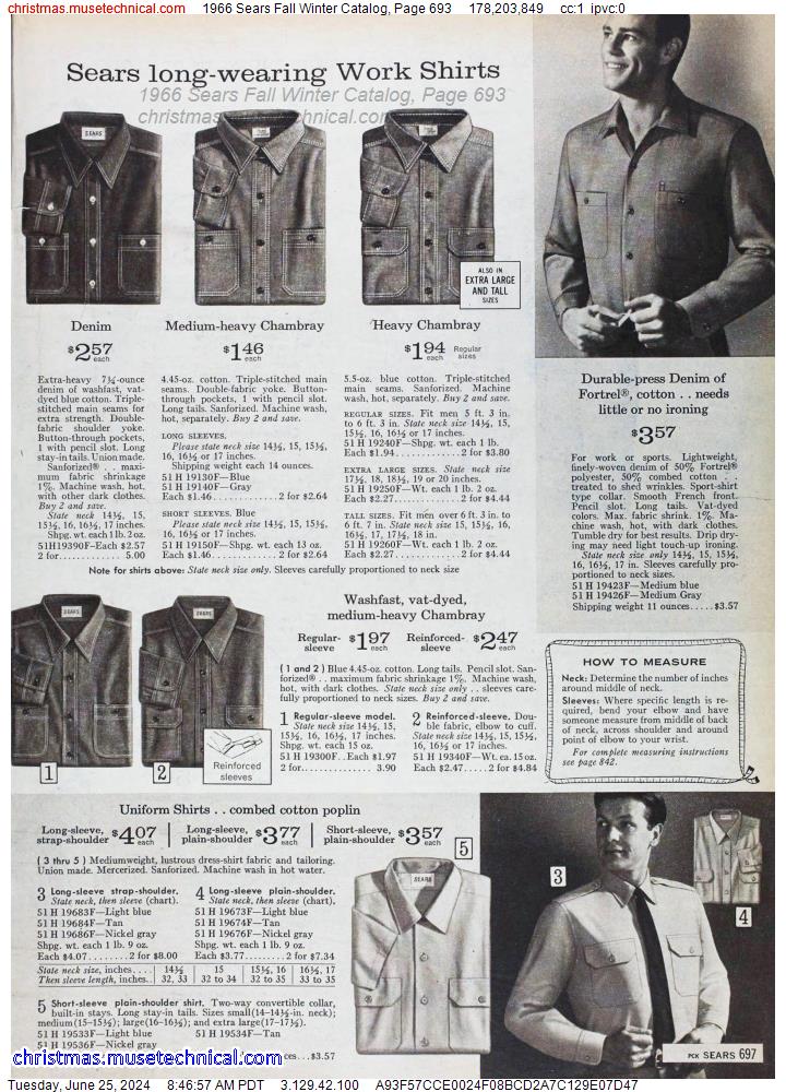 1966 Sears Fall Winter Catalog, Page 693
