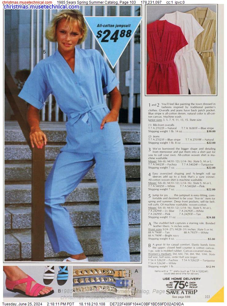 1985 Sears Spring Summer Catalog, Page 103