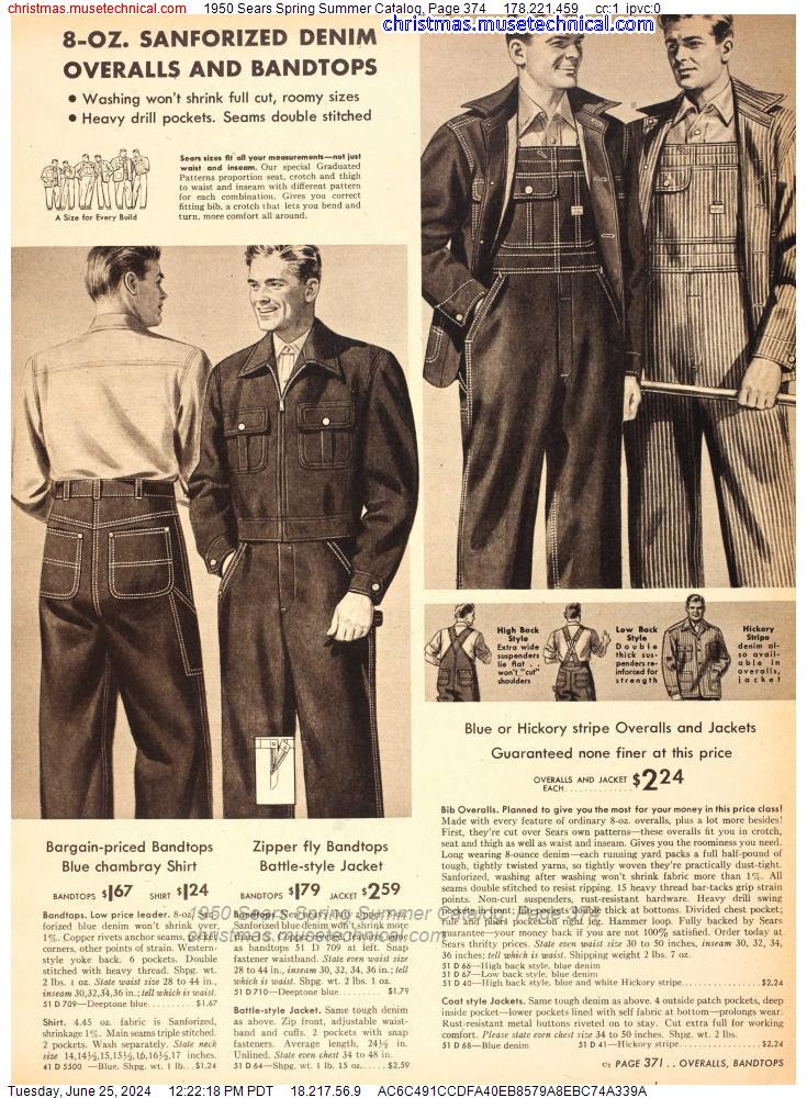 1950 Sears Spring Summer Catalog, Page 374