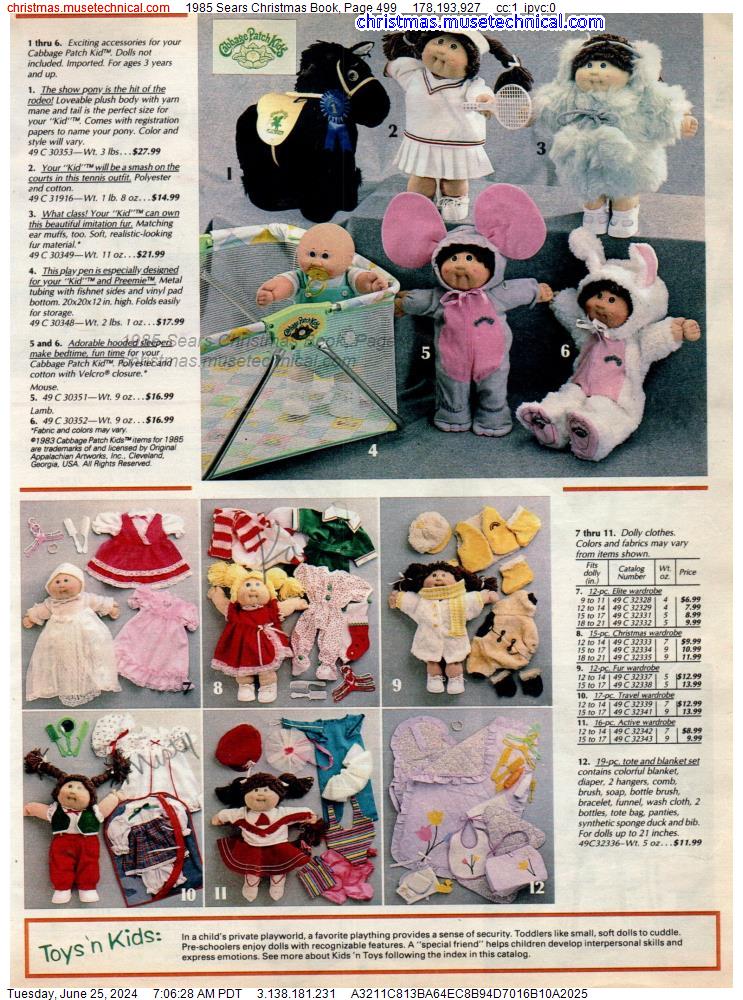 1985 Sears Christmas Book, Page 499