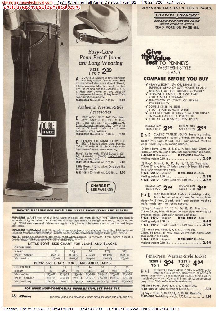 1971 JCPenney Fall Winter Catalog, Page 482