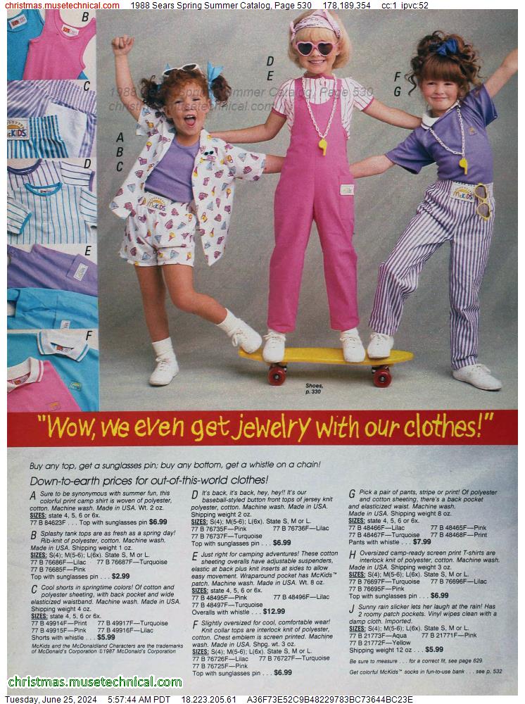 1988 Sears Spring Summer Catalog, Page 530