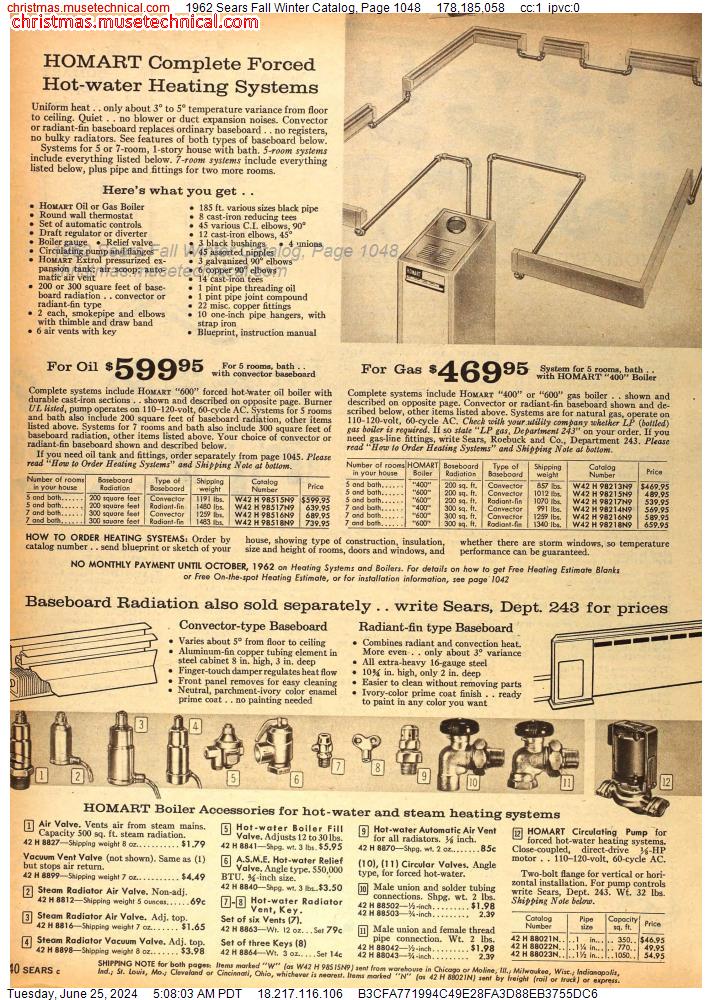 1962 Sears Fall Winter Catalog, Page 1048
