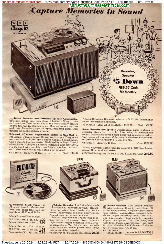 1959 Montgomery Ward Christmas Book, Page 511