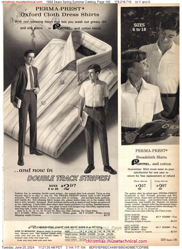 1968 Sears Spring Summer Catalog, Page 195
