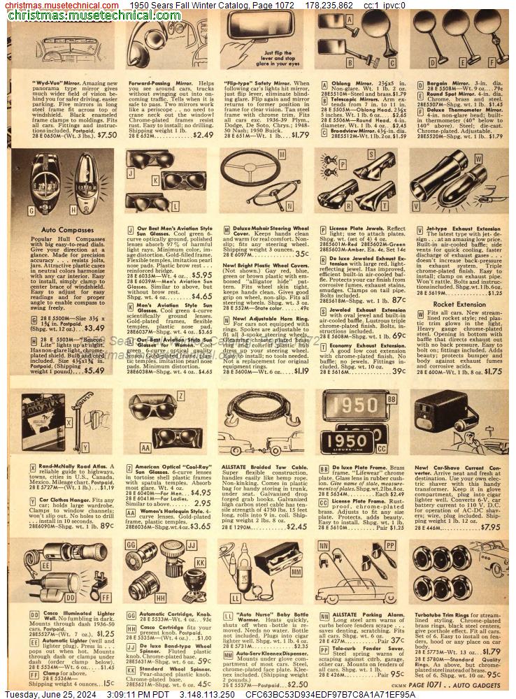 1950 Sears Fall Winter Catalog, Page 1072