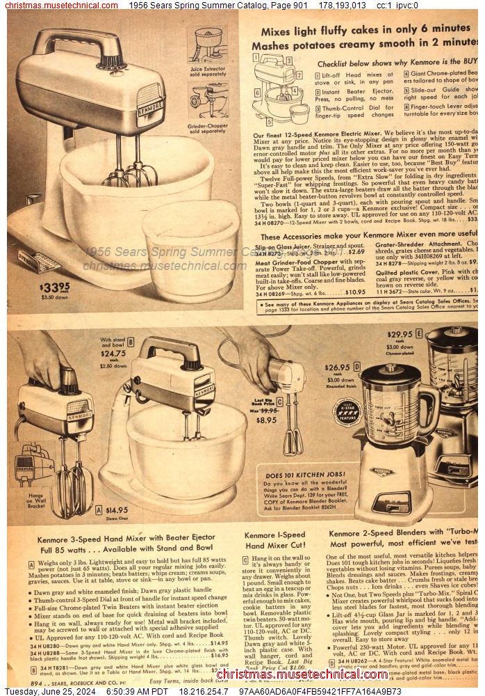 1956 Sears Spring Summer Catalog, Page 901