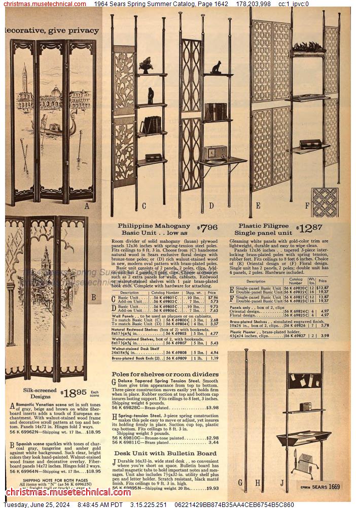 1964 Sears Spring Summer Catalog, Page 1642