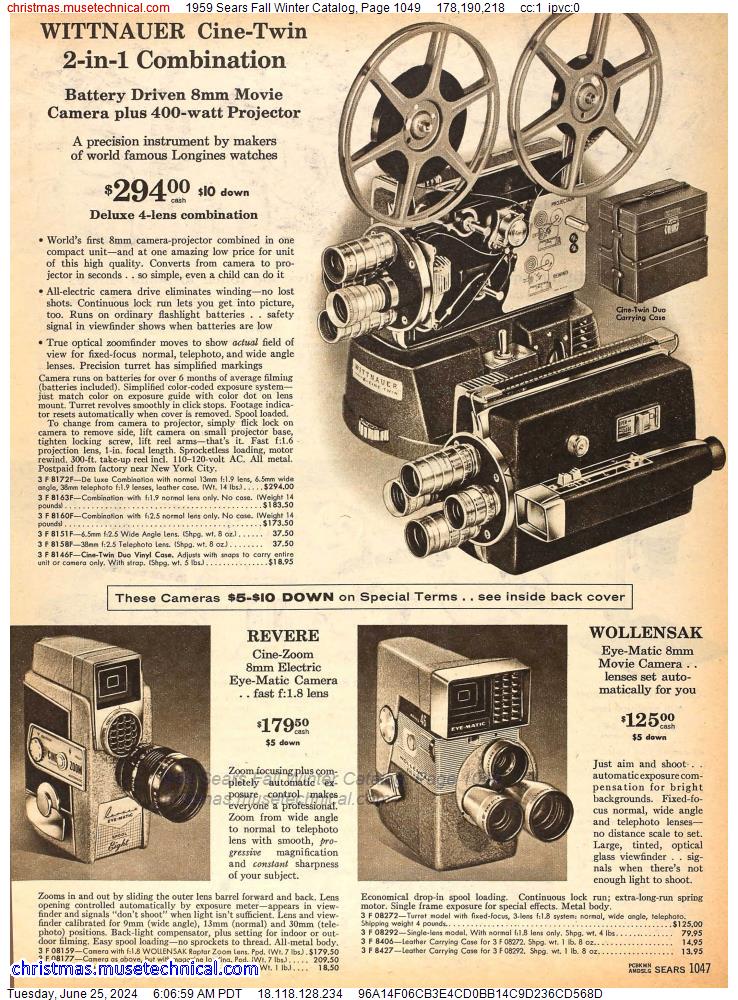 1959 Sears Fall Winter Catalog, Page 1049