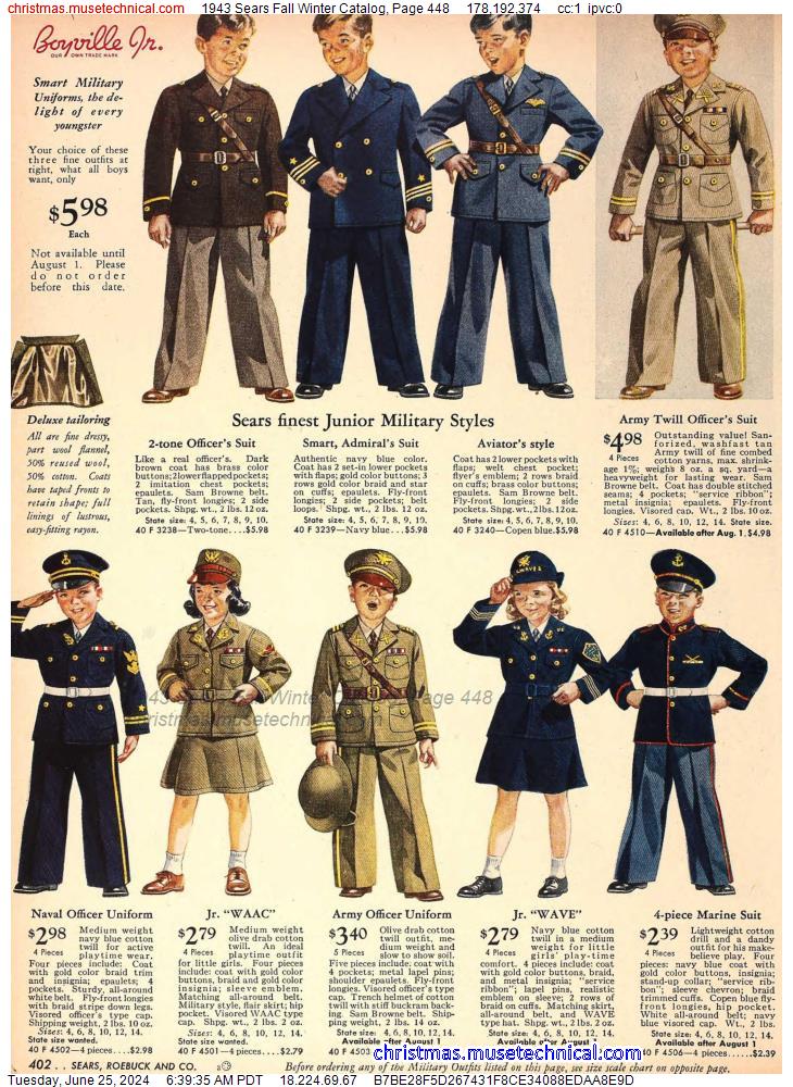 1943 Sears Fall Winter Catalog, Page 448