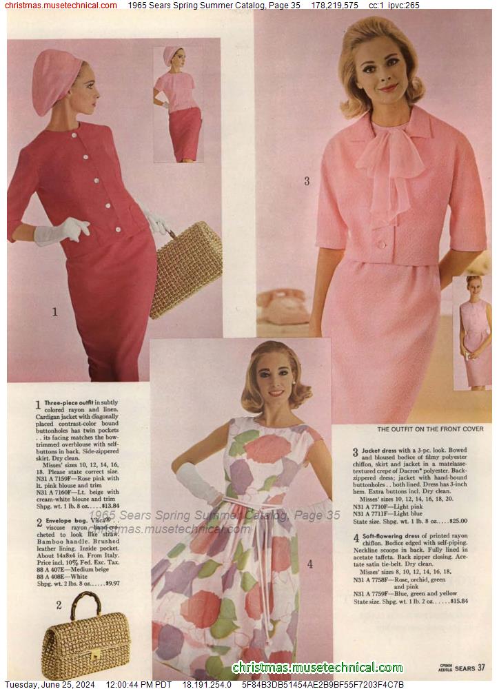 1965 Sears Spring Summer Catalog, Page 35