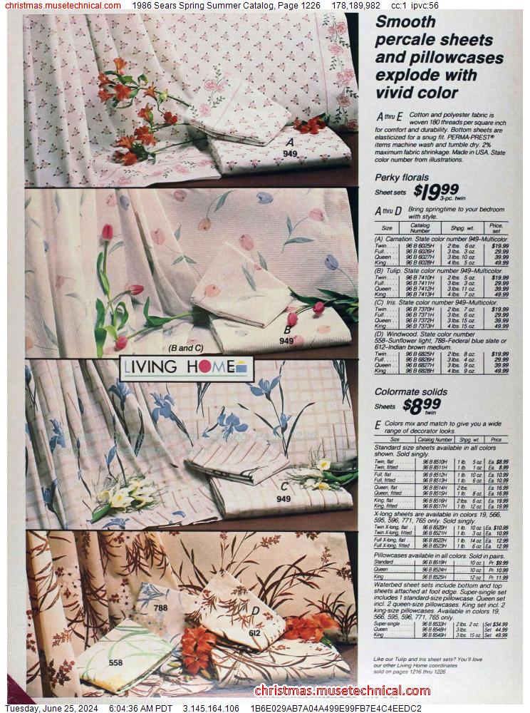 1986 Sears Spring Summer Catalog, Page 1226