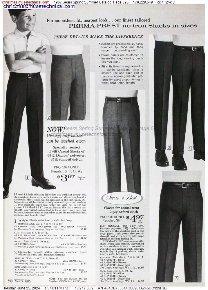 1967 Sears Spring Summer Catalog, Page 596