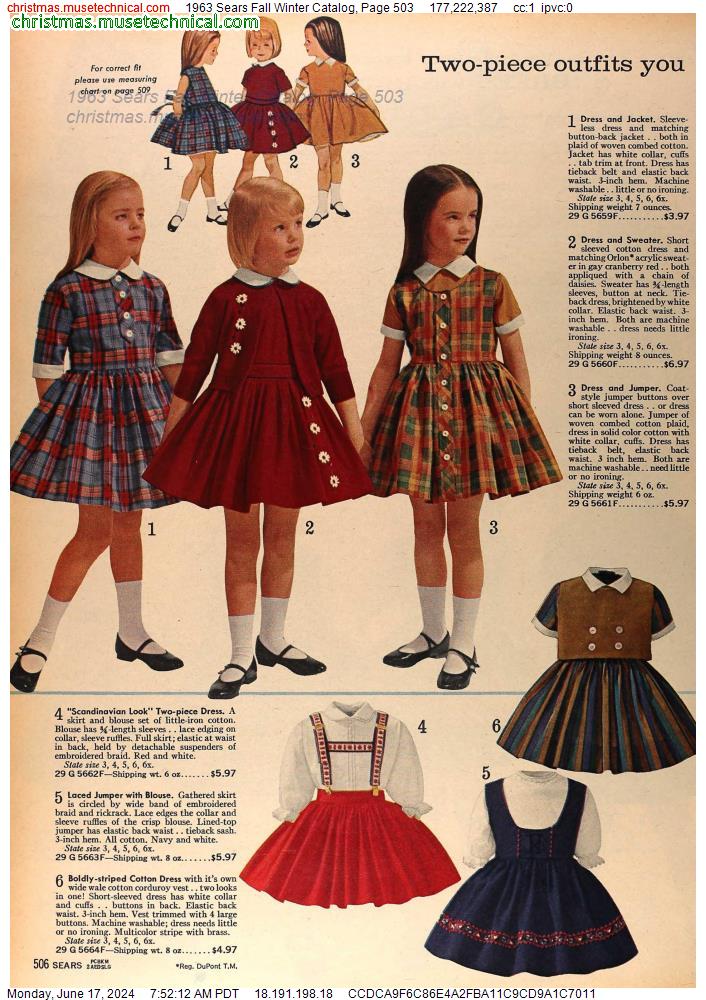 1963 Sears Fall Winter Catalog, Page 503
