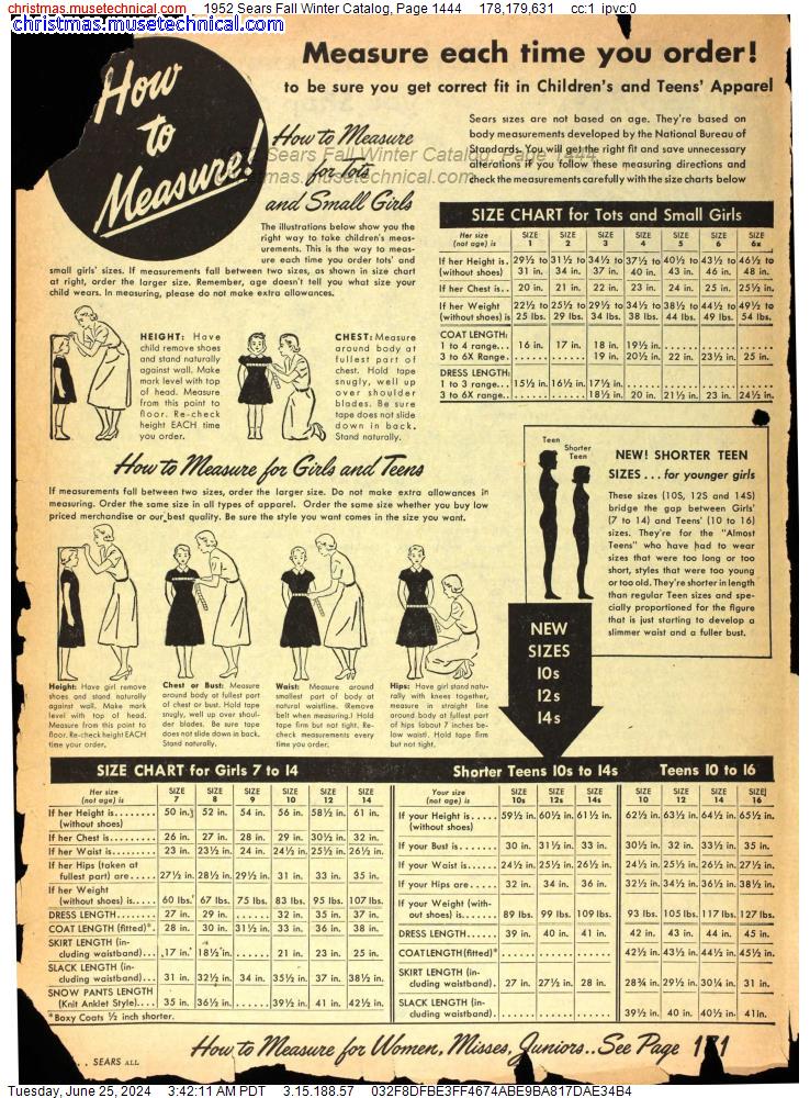 1952 Sears Fall Winter Catalog, Page 1444